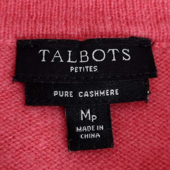 Talbots Petite Pure Cashmere Women's Pullover Knit Long Sleeve Scoopneck Sweater - Picture 11 of 12